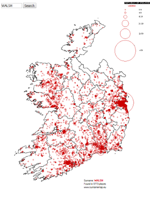 Information about Ireland Surname Map